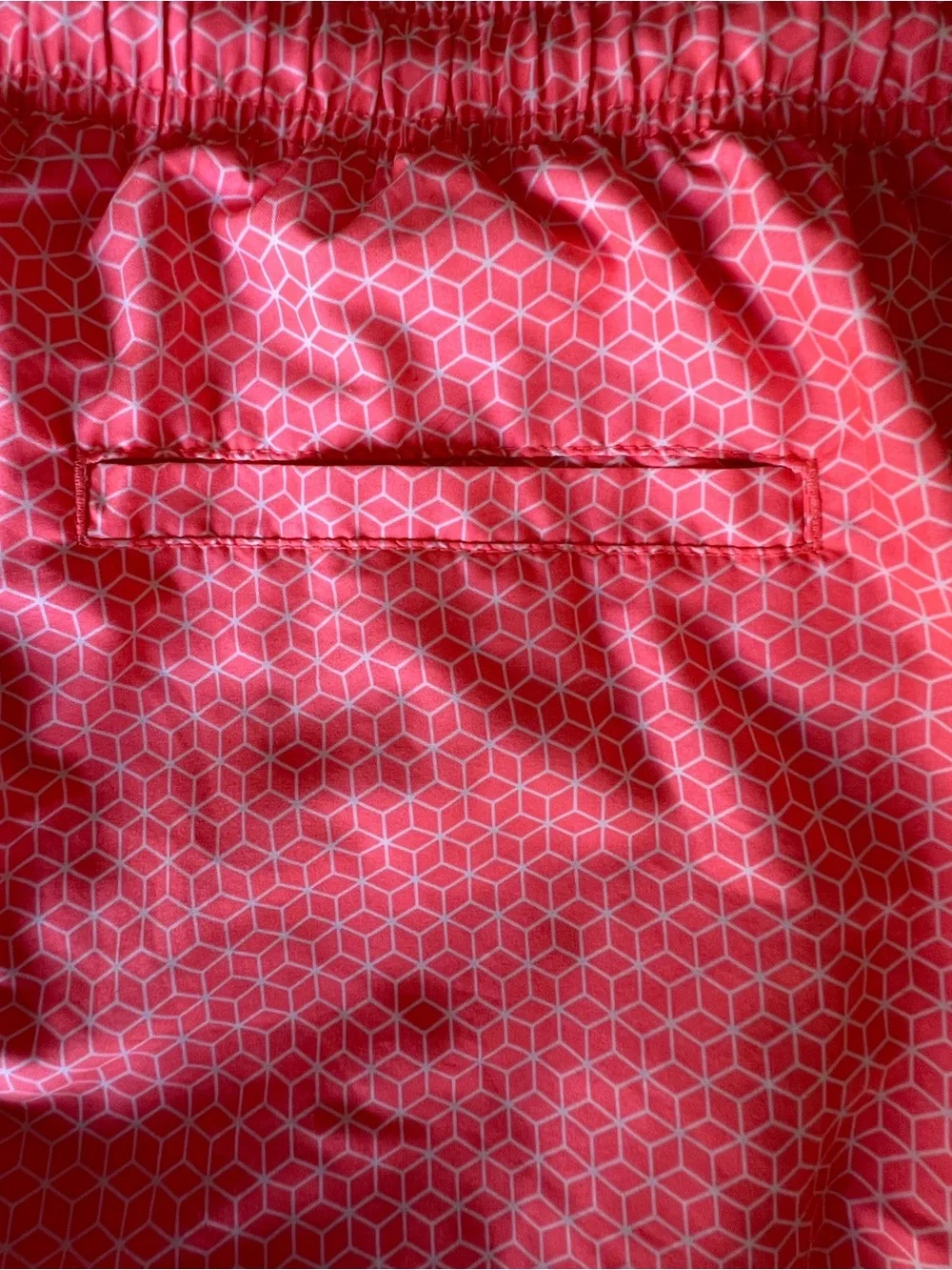 H&M Men’s Pink Geometric Athletic Swim Shorts XL